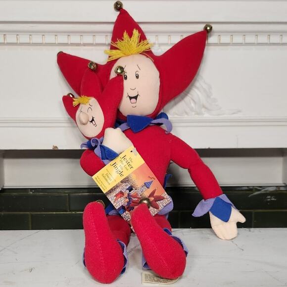 Vintage 1996 David Salt Man Pam & FrankThe Jester Has Lost His Jingle Plush - Picture 2 of 6